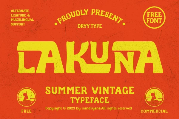 graphic for free - Lakuna Vintage Typeface