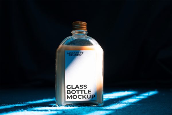 graphic for free - Glass Coffee Bottle Mockup