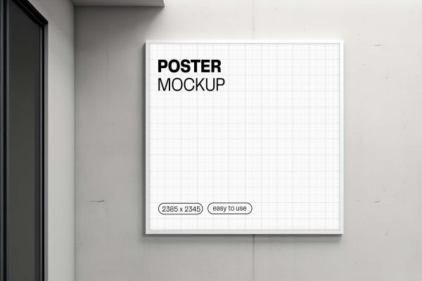 graphic for free- Urban Commercial Poster Mockup