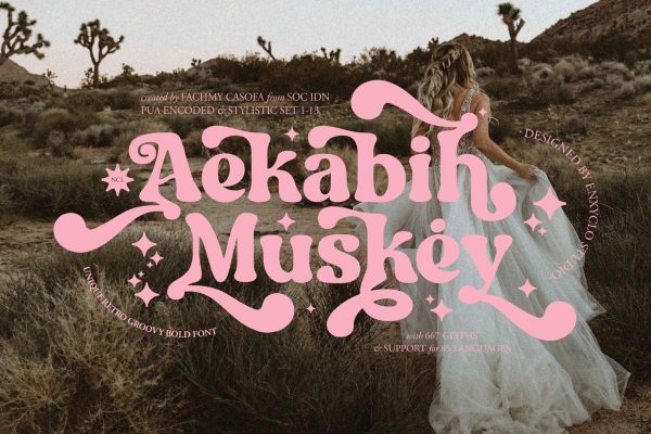 graphic for free - Aekabih Muskey Groovy Font