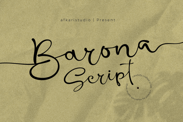 graphic for free - Barona Signature Font