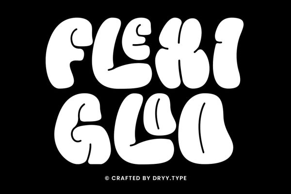 graphic for free - Flexi Gloo Bubble Display Font