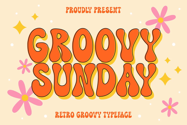graphic for free - Groovy Sunday Display Font
