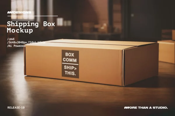 graphic for free - Shipping Box Mockup