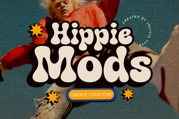 graphic for free - Hippie Mods Font