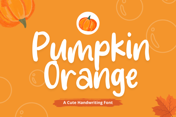 graphic for free - Pumpkin Orange Display Font