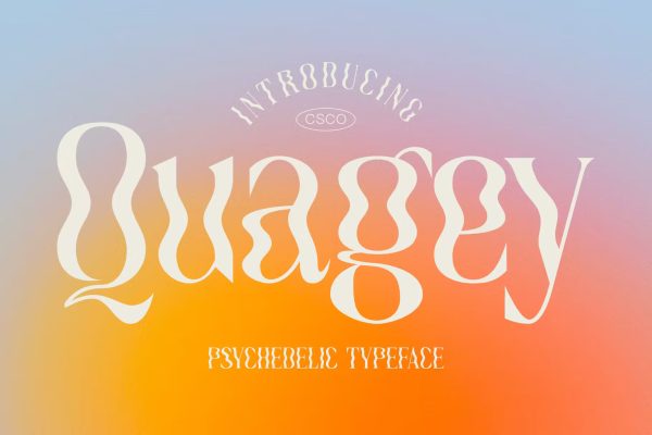 graphic for free - Quagey Psychedelic Typeface
