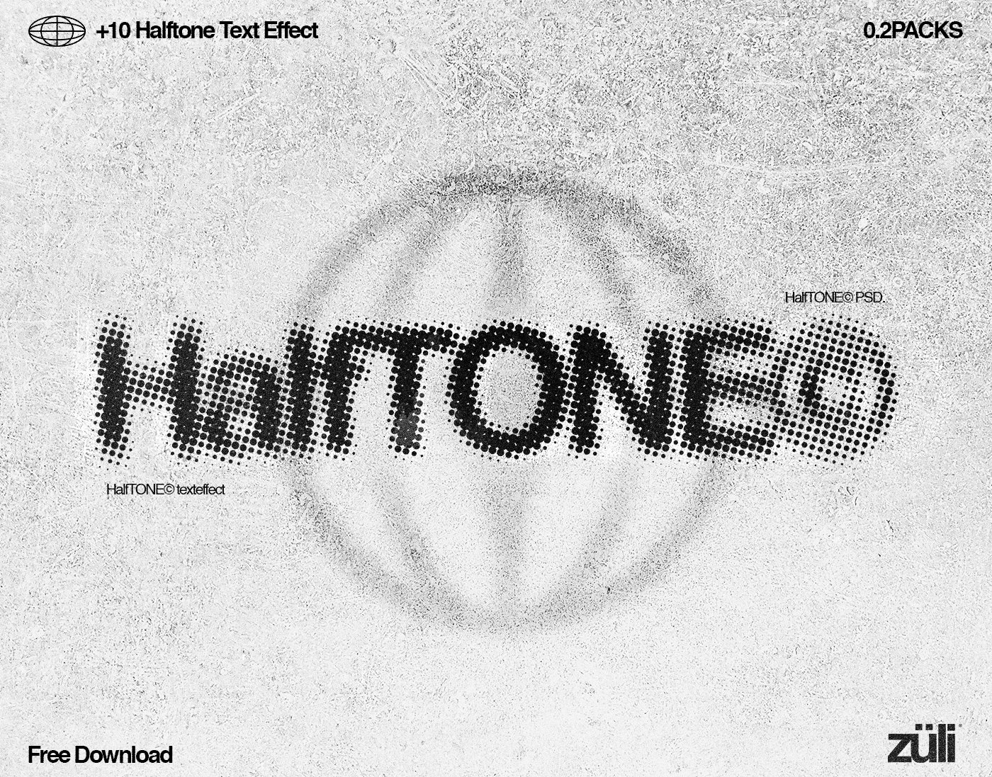 graphic for free - Free Halftone Text Effect
