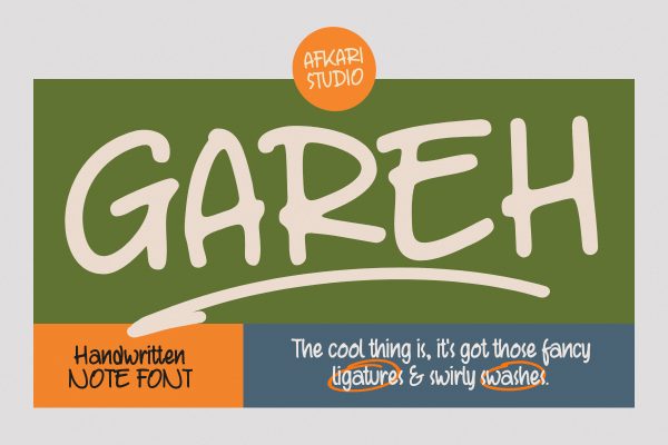 graphic for free - Gareh Font